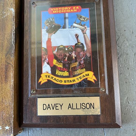 Authentic Vintage Sports Plaques DaveyAllison Victory #3 Sears Point #4 Michigan - Picture 7 of 7